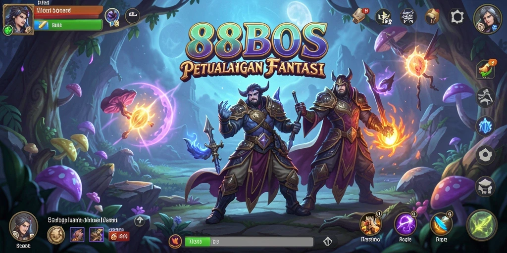 Tampilan seru dari gameplay RPG di 88BOS dengan karakter dan dunia yang fantastis.