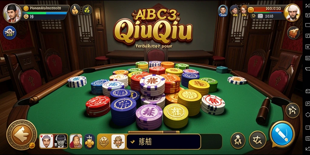 Tampilan gameplay QiuQiu yang seru dan menarik.