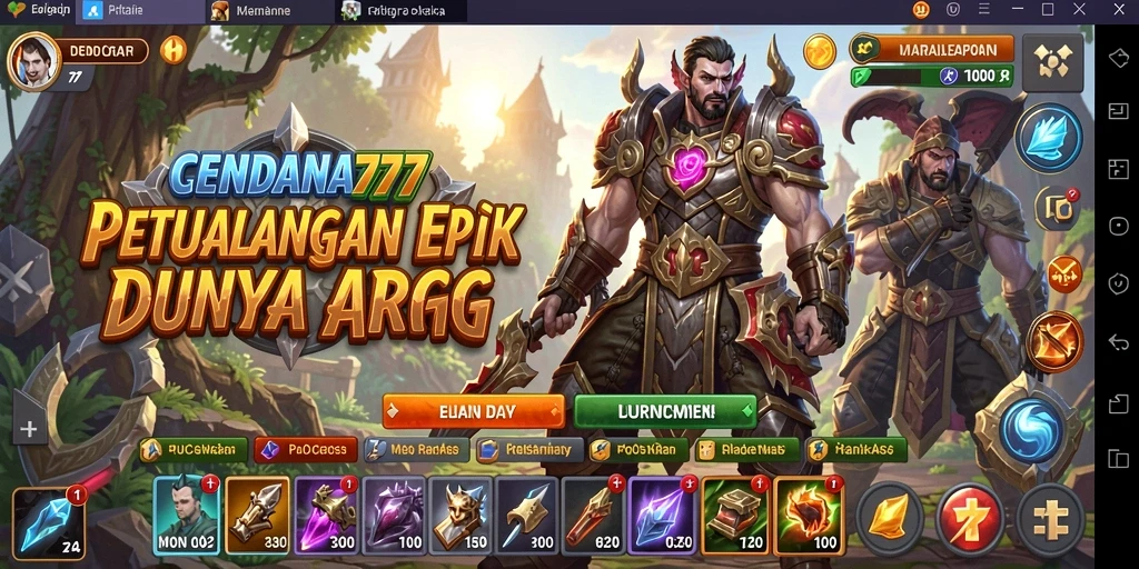 Tangkapan layar gameplay CENDANA777 yang menampilkan pertarungan mendebarkan.