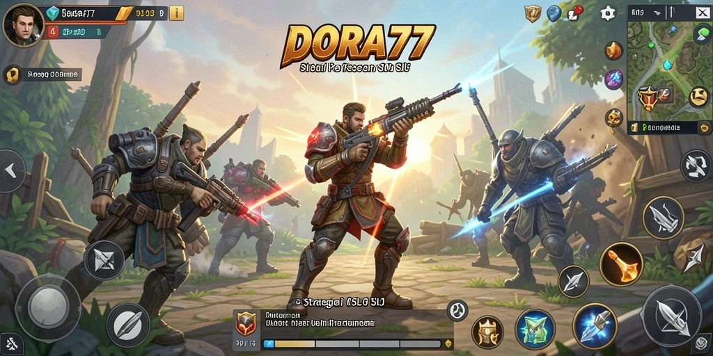 Tampilan seru gameplay DORA77 yang penuh strategi.