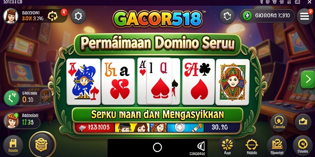 Screenshot utama GACOR518 yang menampilkan serunya permainan Domino.