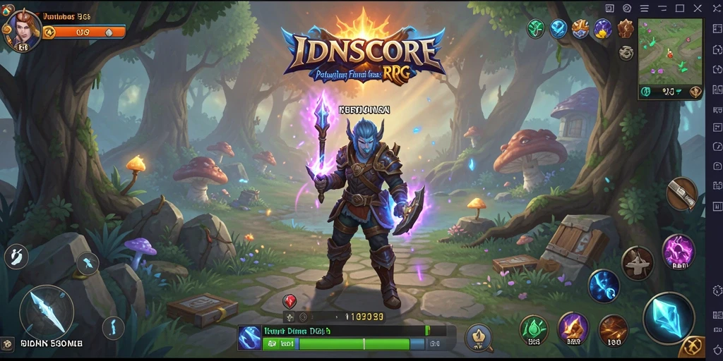 Gameplay seru di IDNSCORE dengan pertempuran epic.