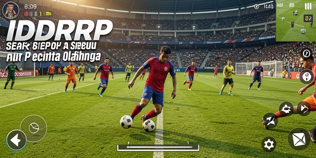 Gameplay seru dalam IDRRP yang menampilkan aksi sepak bola nyata.