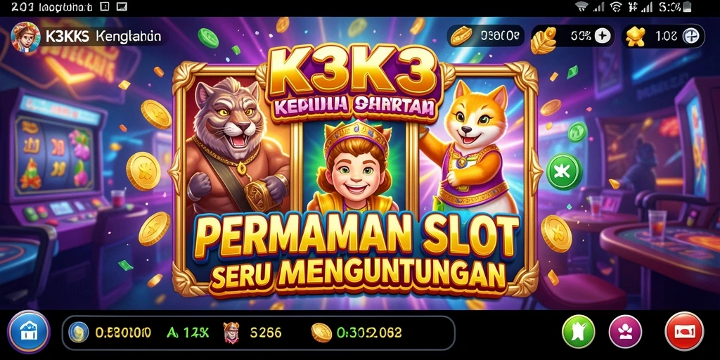 Gameplay slot K3K3 yang menarik dan penuh warna.