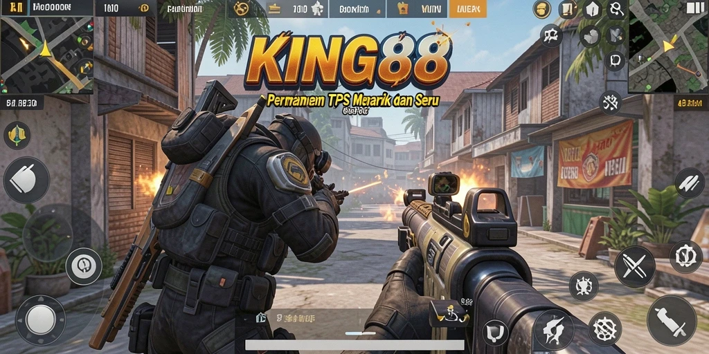 Screenshot menunjukkan intensitas pertarungan dalam game TPS.