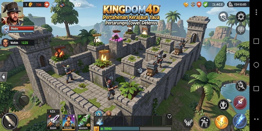 Tampilan utama gameplay Tower Defense yang menegangkan dan seru.