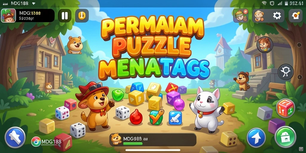 Tampilan gameplay MDG188 yang penuh warna dan menantang.