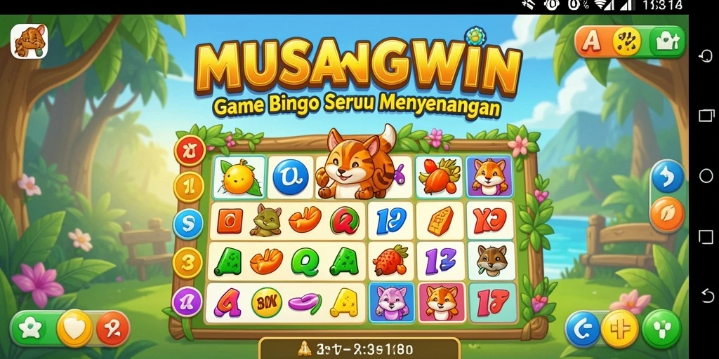 Tampilan gameplay MUSANGWIN yang mendebarkan dalam permainan Bingo.