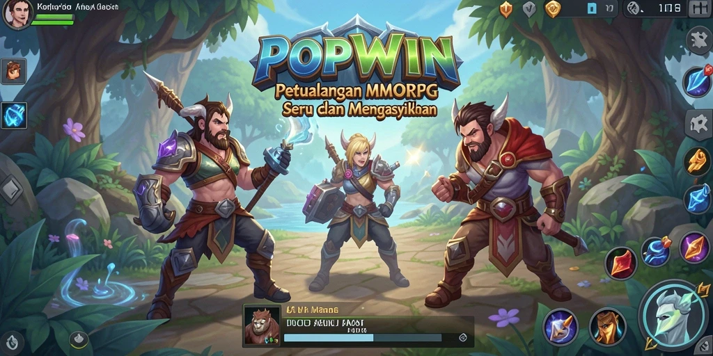 Tangkapan layar gameplay seru di dunia MMORPG POPWIN.