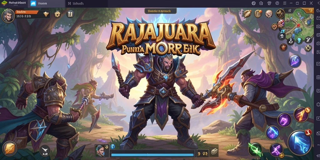 Tampilan gameplay menakjubkan dalam dunia RAJAJUARA yang luas.